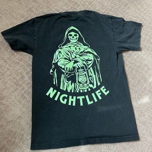 Glow in the Dark lurking class nightlife black t shirt with graphic size small